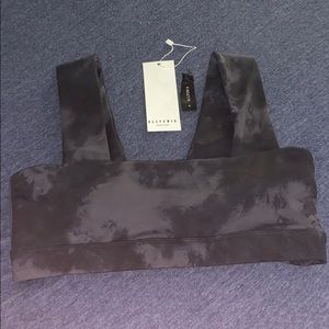 Black tie dye sports bra